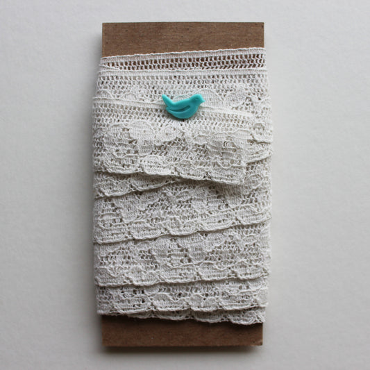 Off-White / Ivory 7/8" Lace Trim 5 Feet