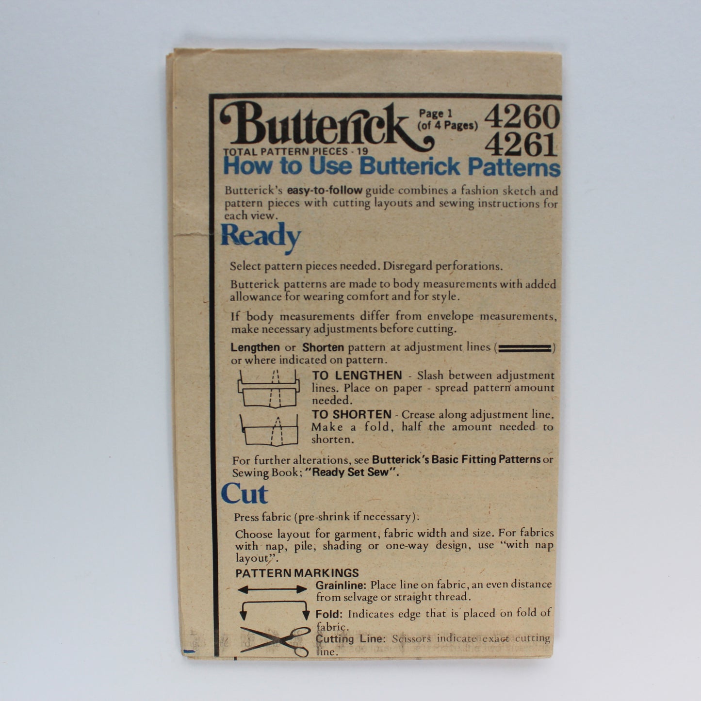1970s Butterick 4261 Sewing Pattern Girls Costume Dress Overskirt Apron Scarf Hat Size 8