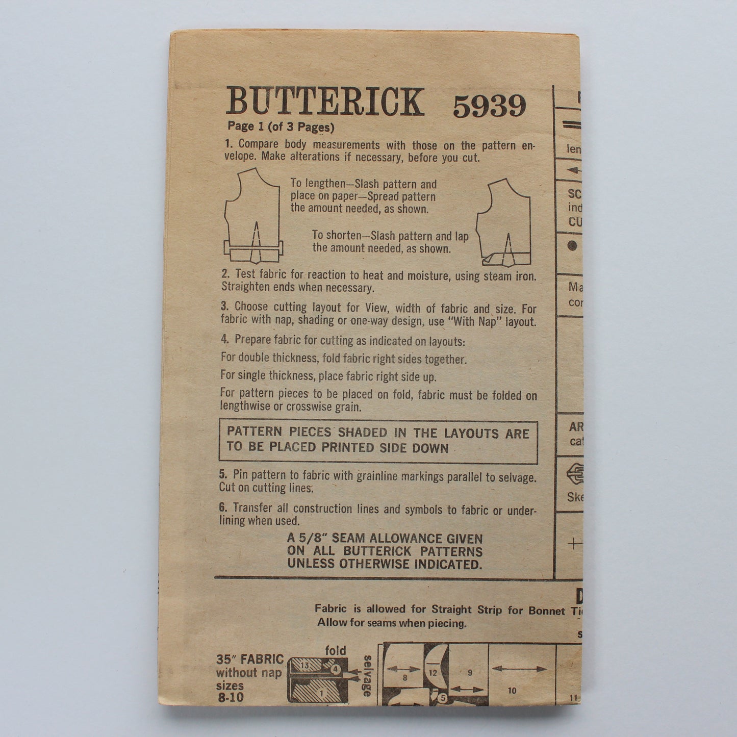 1970s Butterick 5939 Sewing Pattern Misses Costume Dress Bonnet Size 12