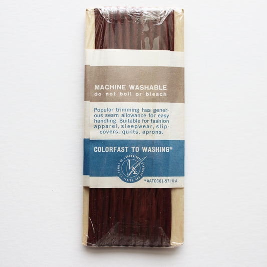 Penney's Bias Corded Piping Brown 3 Yards