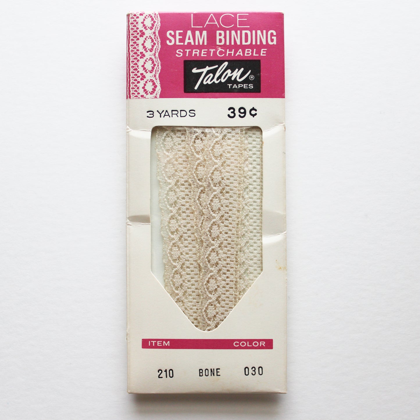 Talon Stretchable Lace Seam Binding Bone 5 Feet
