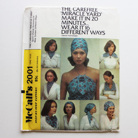 1973 McCall's 2001 Sewing Pattern Misses Miracle Yard 16 Ways Accessory