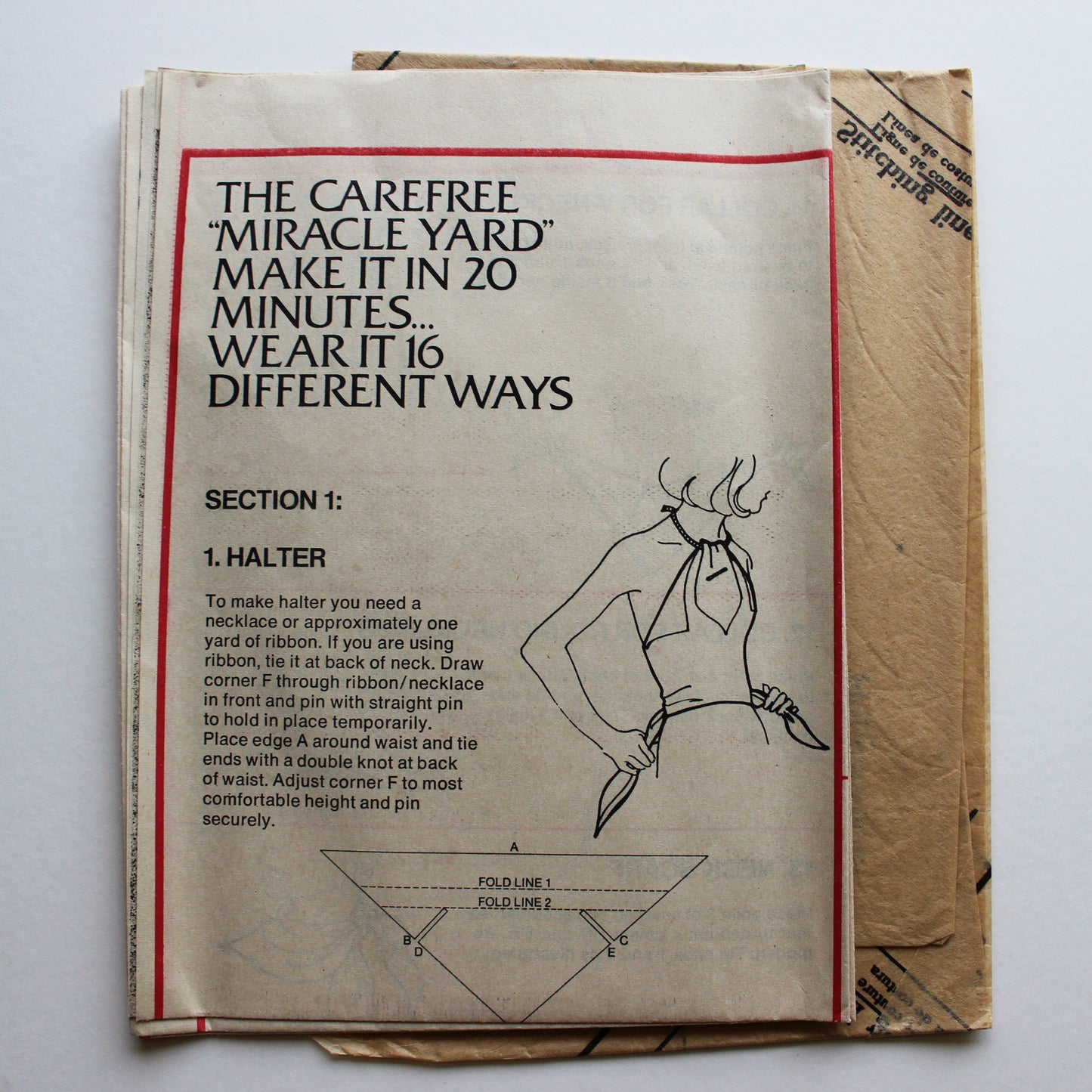 1973 McCall's 2001 Sewing Pattern Misses Miracle Yard 16 Ways Accessory