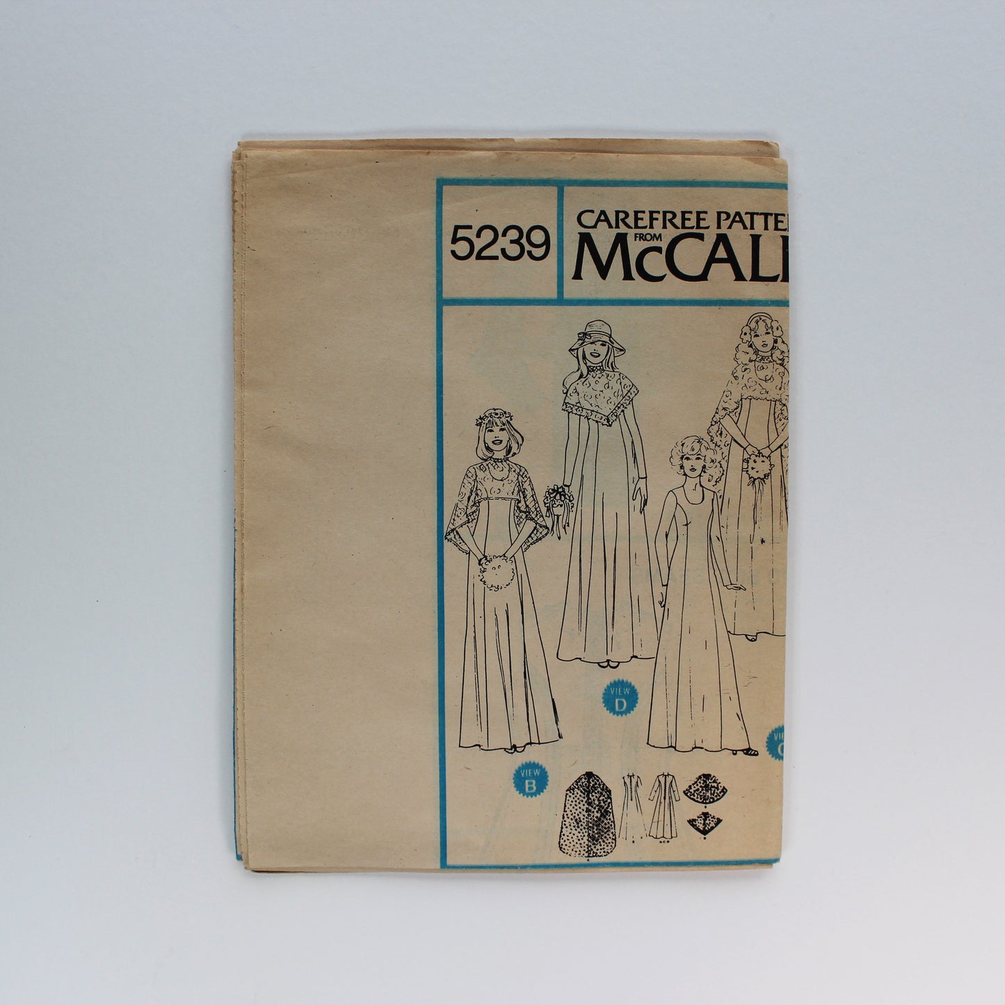 1976 McCall's 5239 Misses Bride Bridesmaid Dress Size 8