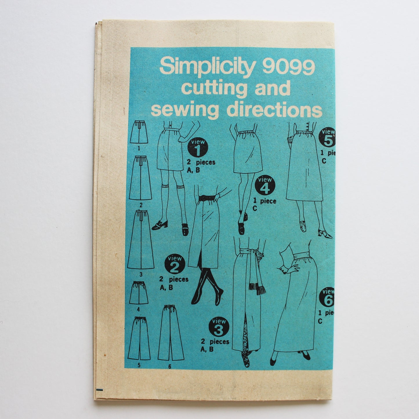 1970 Simplicity 9099 Sewing Pattern Misses Skirt Size 12