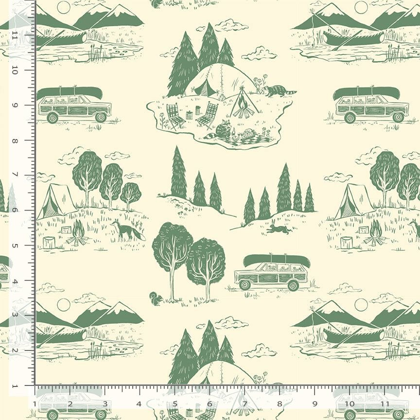 Camp Scenes Fabric