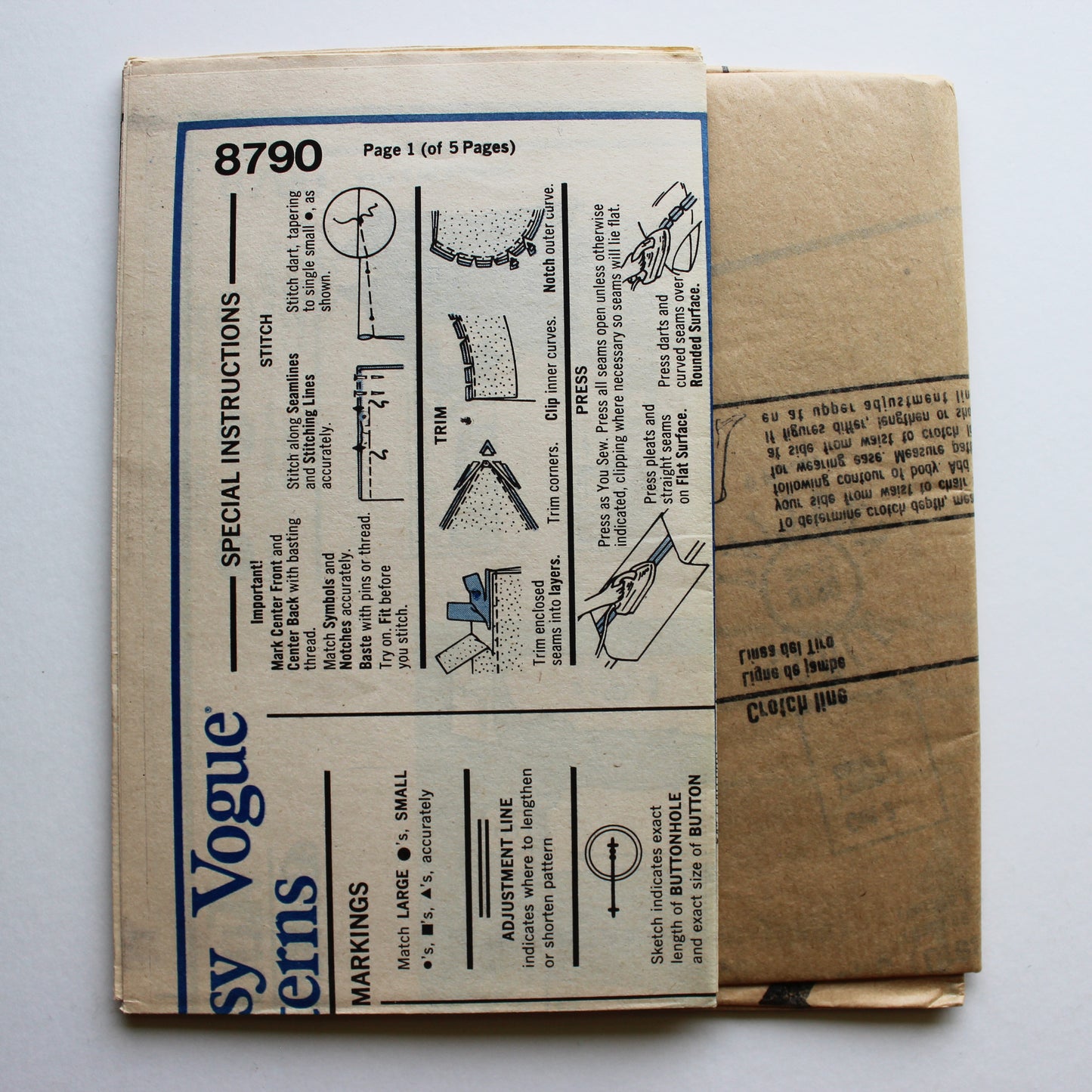 1970s Vogue 8790 Sewing Pattern Misses Dress Tunic Pants Size 12