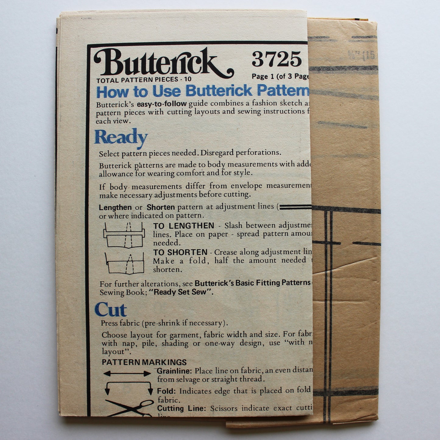 1970s Butterick 3725 Sewing Pattern Misses Dress Top Pants Size 12