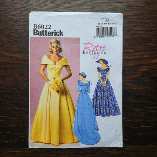 Butterick B6022 Sewing Pattern Misses Dress Size 6 8 10 12 14