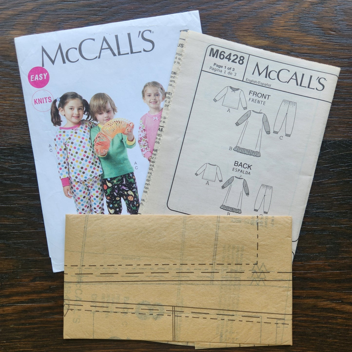 McCall's M6428 Sewing Pattern Toddlers Childrens Top Gown Pants Size 4 5 6