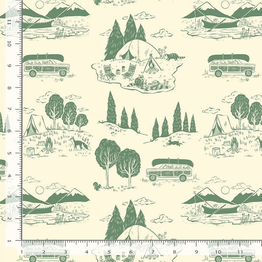 Camp Scenes Fabric