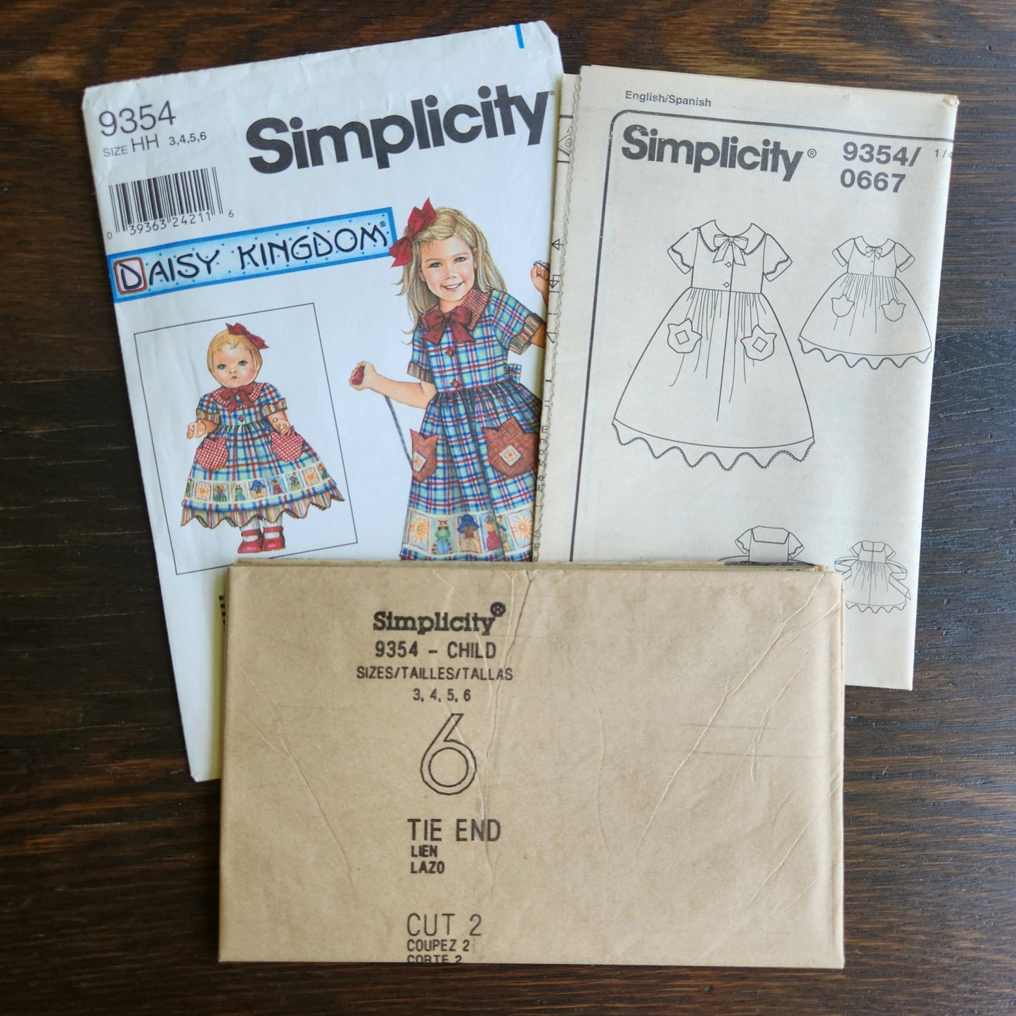 Simplicity 9354 Sewing Pattern Girls Size 3 4 5 6