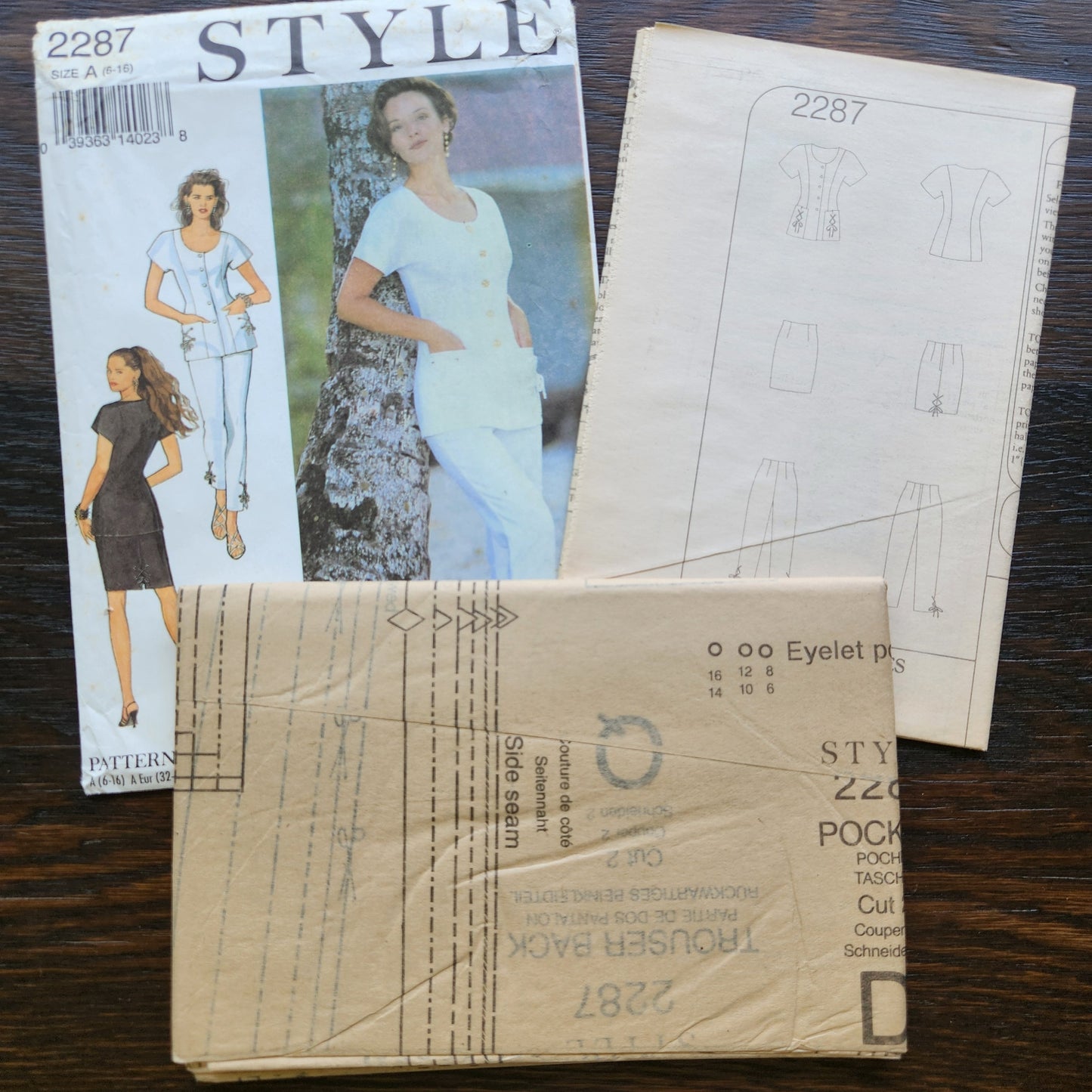 Style 2287 Sewing Pattern Misses Top Skirt Trousers Size 6 8 10 12 14 16