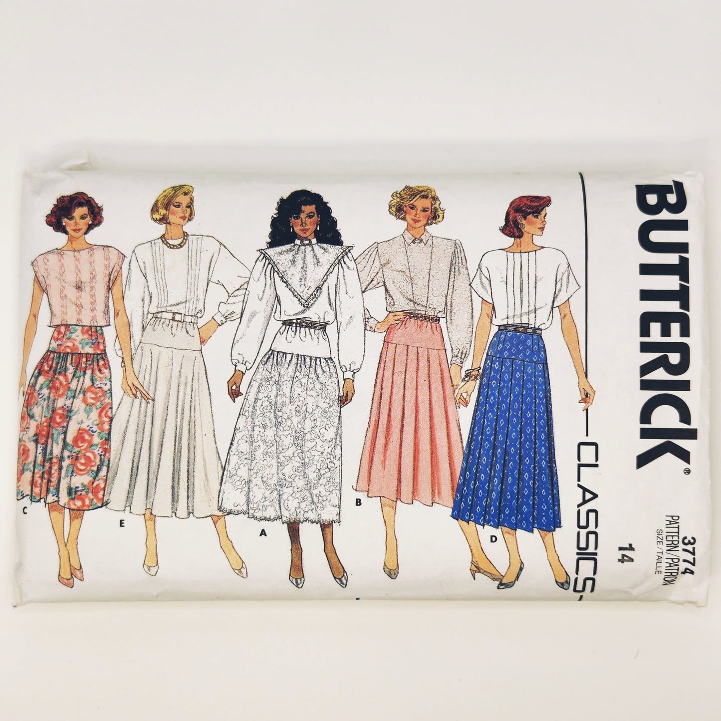 1986 Butterick Pattern 3774 Misses Skirt Size 14