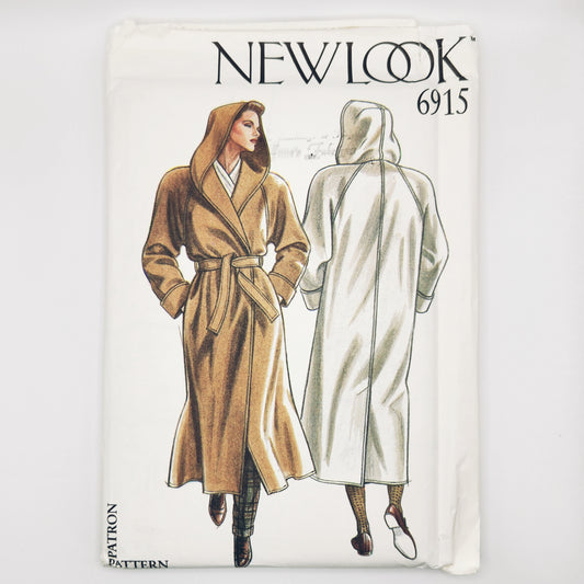 Undated New Look Pattern 6915 Misses Hooded Coat Size 8-10-12-14-16-18