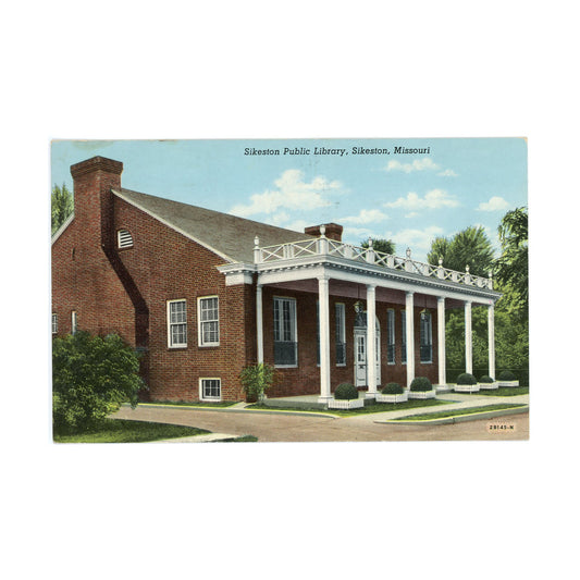 1947 Postcard Sikeston Public Library Sikeston MO