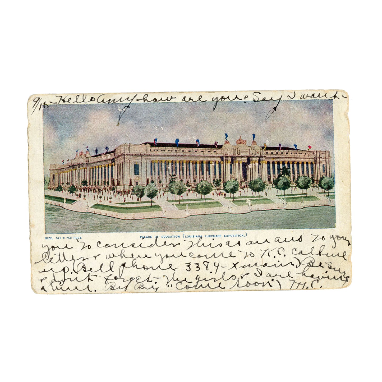 1906 Postcard Palace of Education World's Fair St. Louis MO